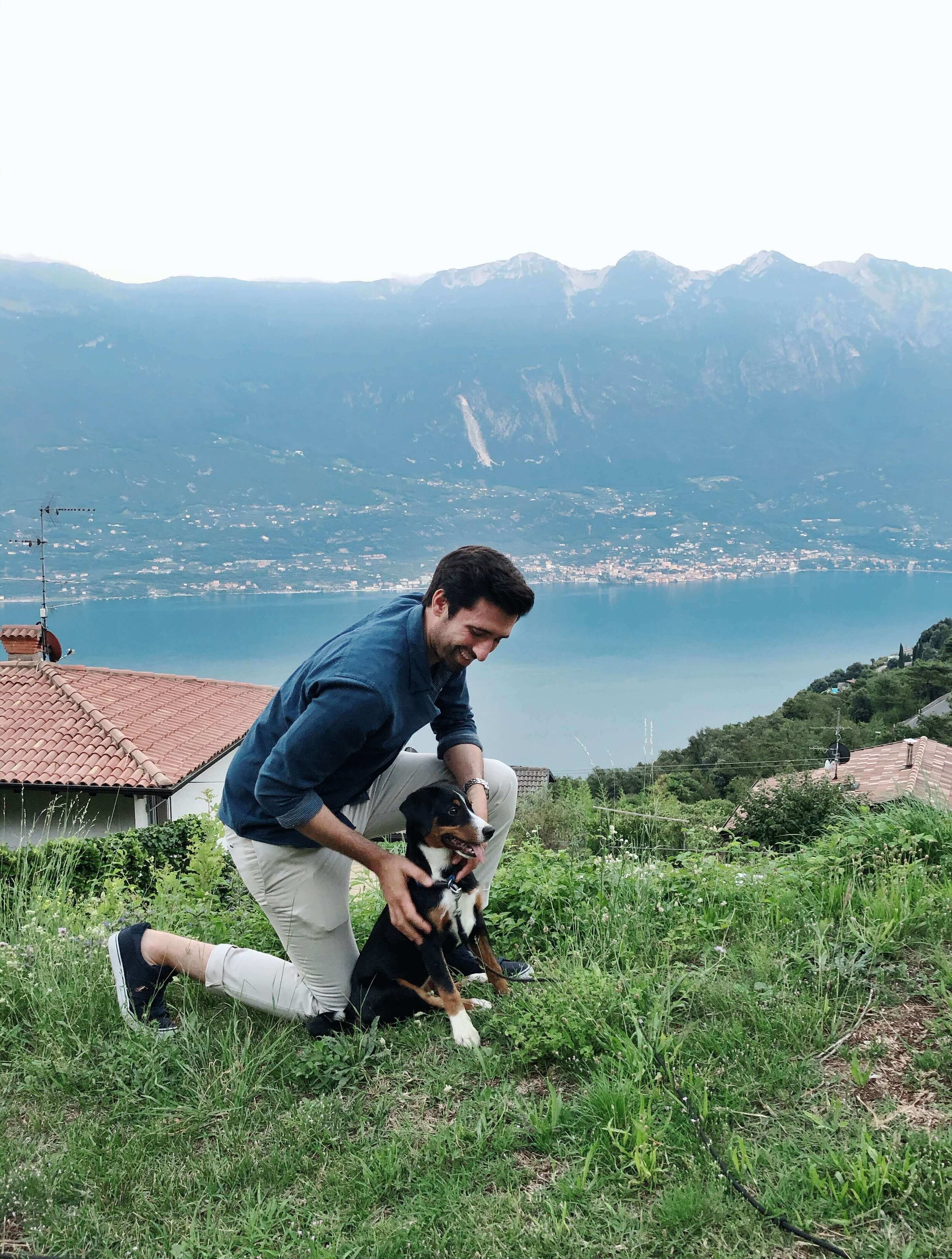 Me and my vegan puppy enjoying the view at Lake Garda, Italy