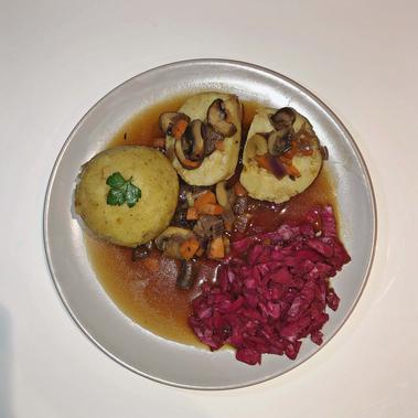 The Veracious Vegan: German Vegan Meal - Ham, Potato Dumplings, and  Sauerkraut