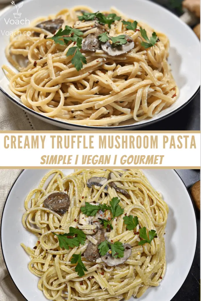 creamy mushroom truffle pasta