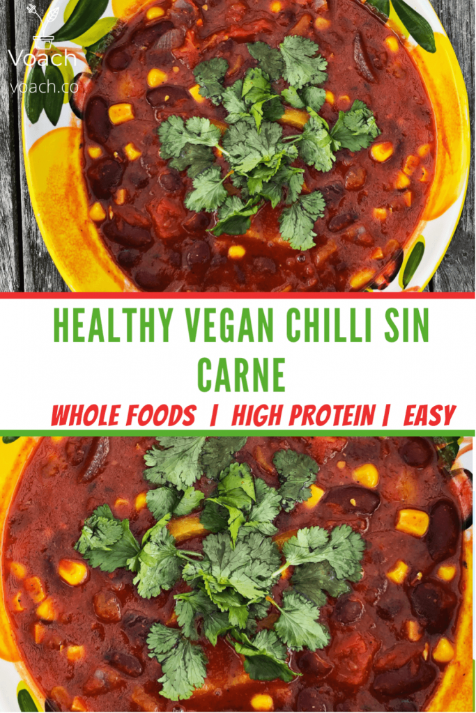 Easy vegan chilli sin carne recipe